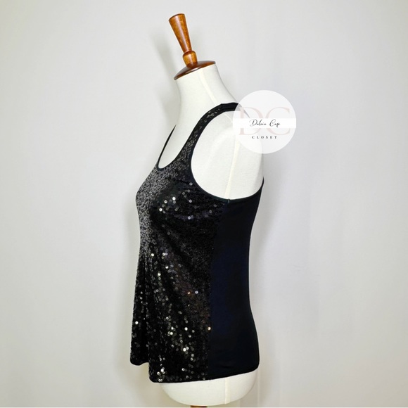 EXPRESS Sequin Tank Top Sleeveless Sparkle Shimmer Size XS - Picture 3 of 9
